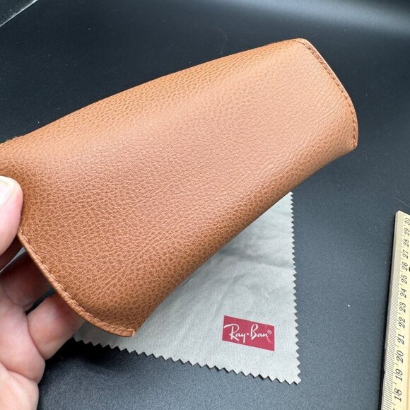 Ray ban Sunglasses Eyeglasses Soft Leather Brown Case ONLY - Picture 4 of 10